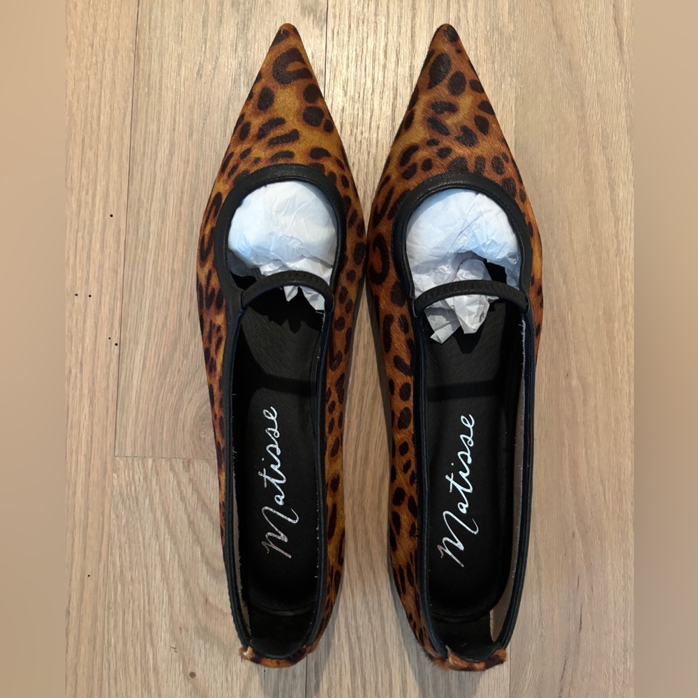 Matisse Brown Leopard Print Flats 8.5